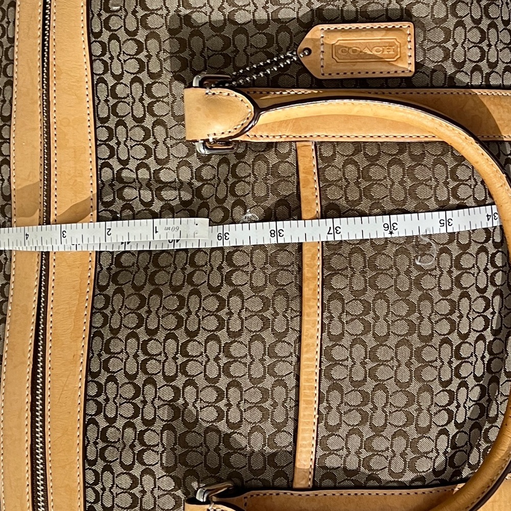 Coach Stylish Tan Leather and Brown Bag - Picture 12 of 15
